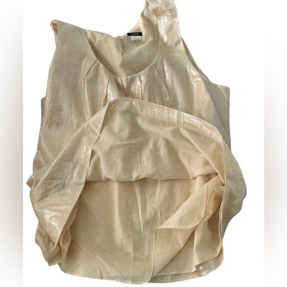 J. Crew sleeveless, shimmering gold tank, size 14, cotton, lined and lovely. - Picture 10 of 10